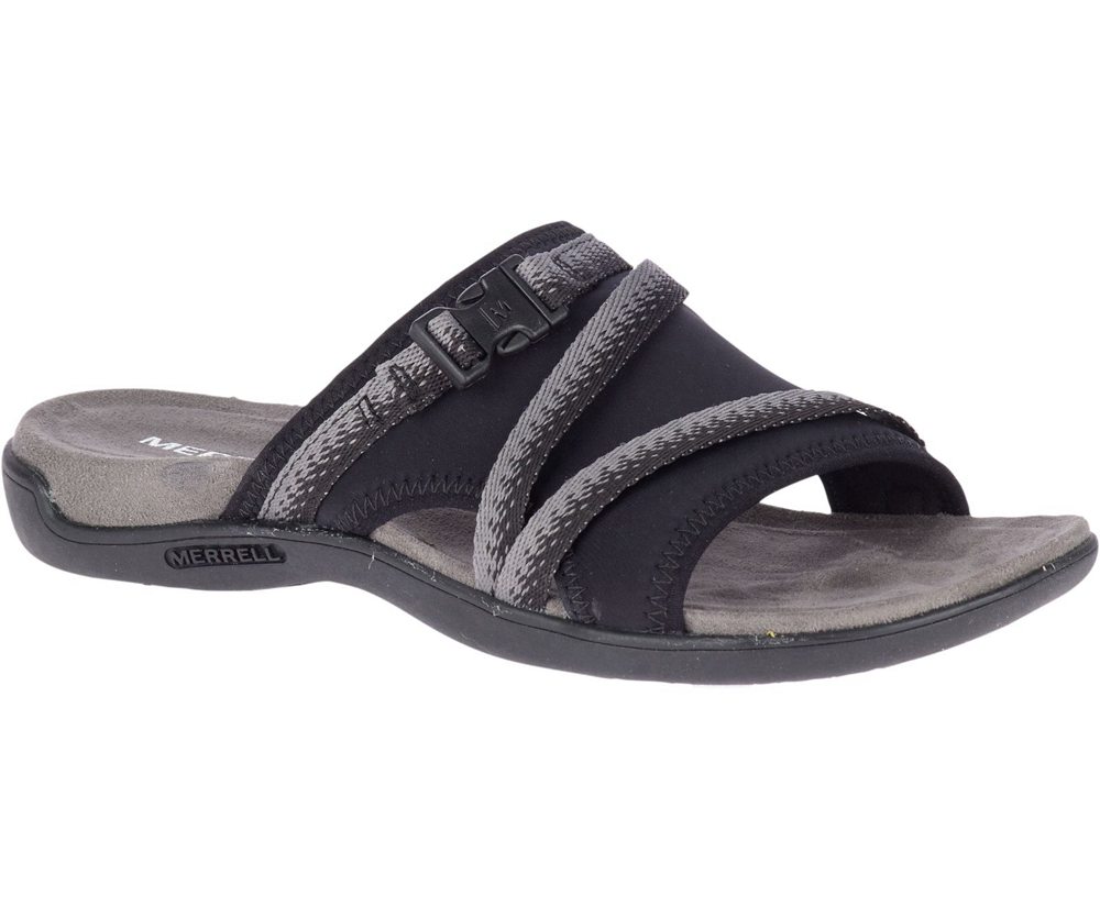 Sandalias Mujer - Merrell District Muri Slide - Negras/Gris - ASYP-39506